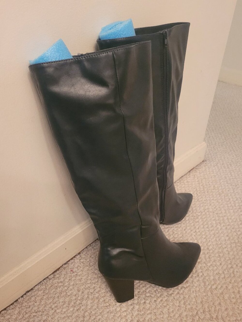 NWOT Dark Blue Tall Boots, size 11